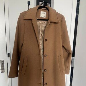 brown abercrombie Dad coat